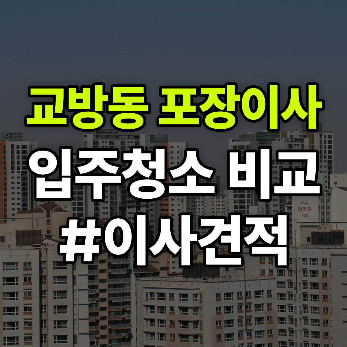 경상남도 창원시 마산합포구 교방동 포장이사·입주청소 비교견적 안내
