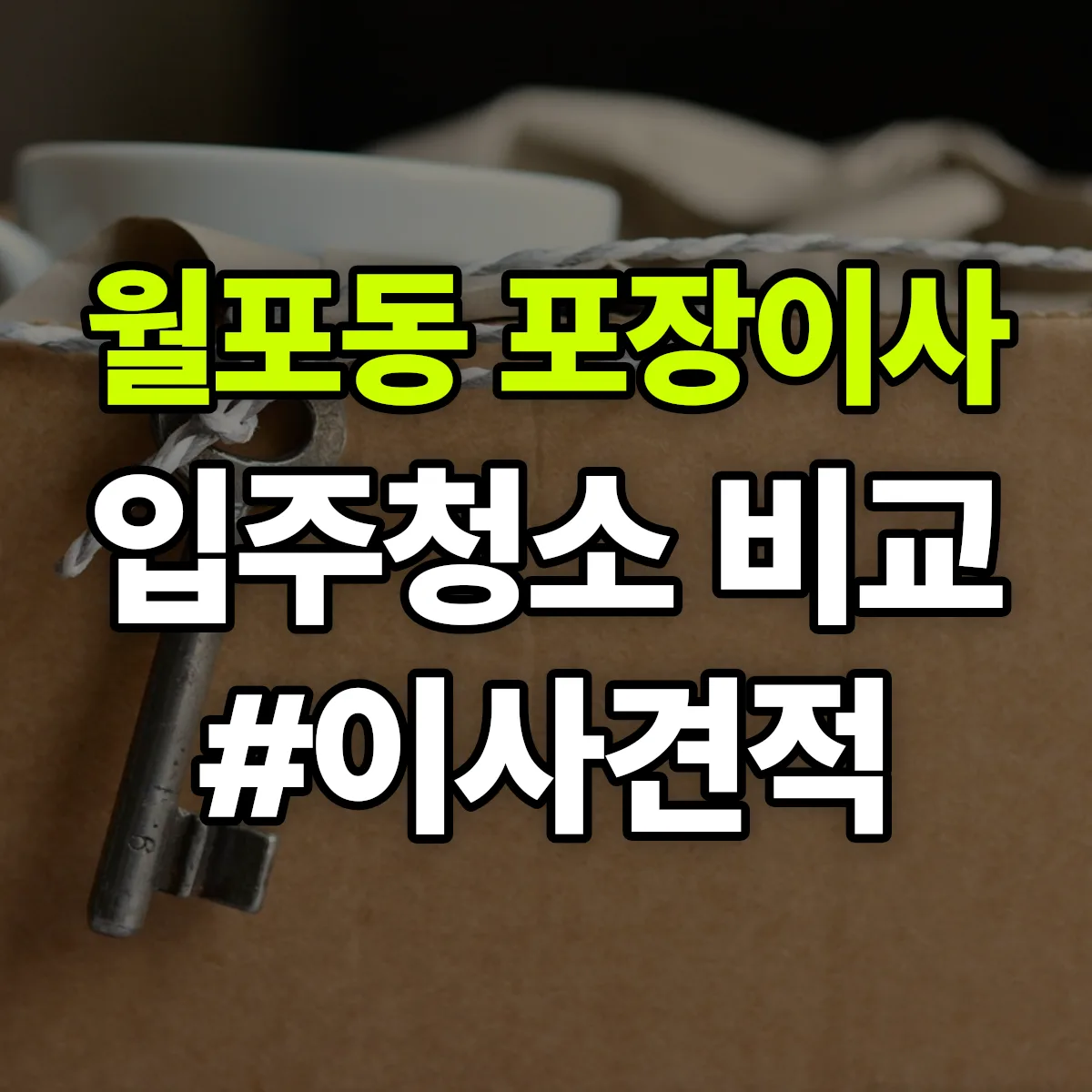 경상남도 창원시 마산합포구 월포동 포장이사·입주청소 비교견적 안내