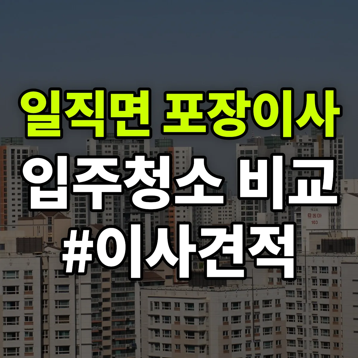 경상북도 안동시 일직면 포장이사·입주청소 비교견적 안내