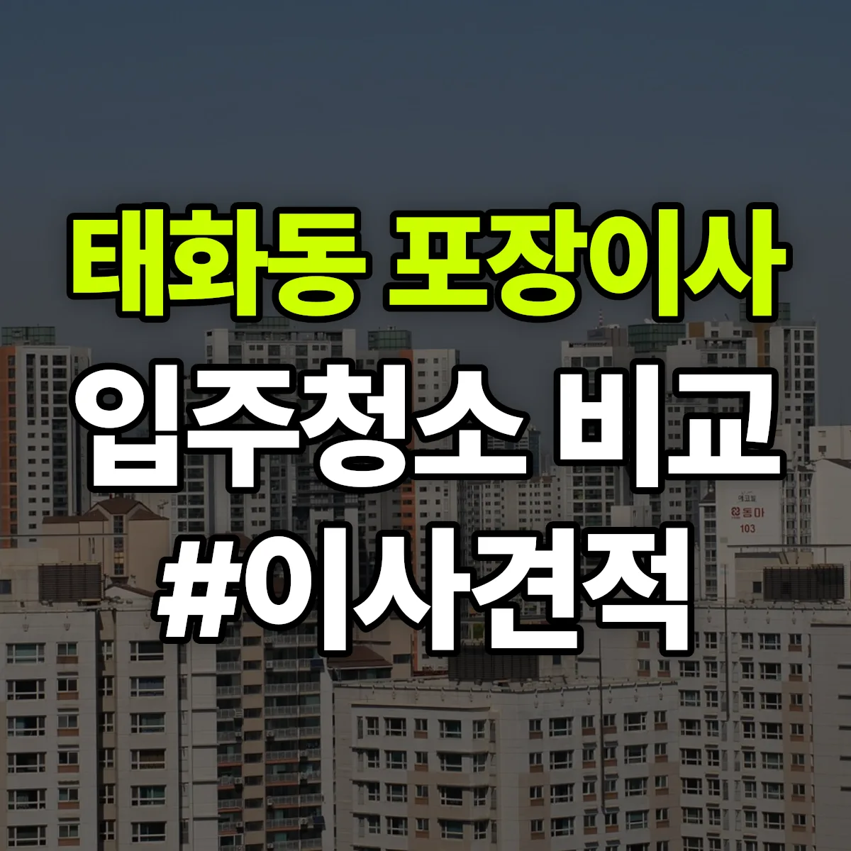 경상북도 안동시 태화동 포장이사·입주청소 비교견적 안내