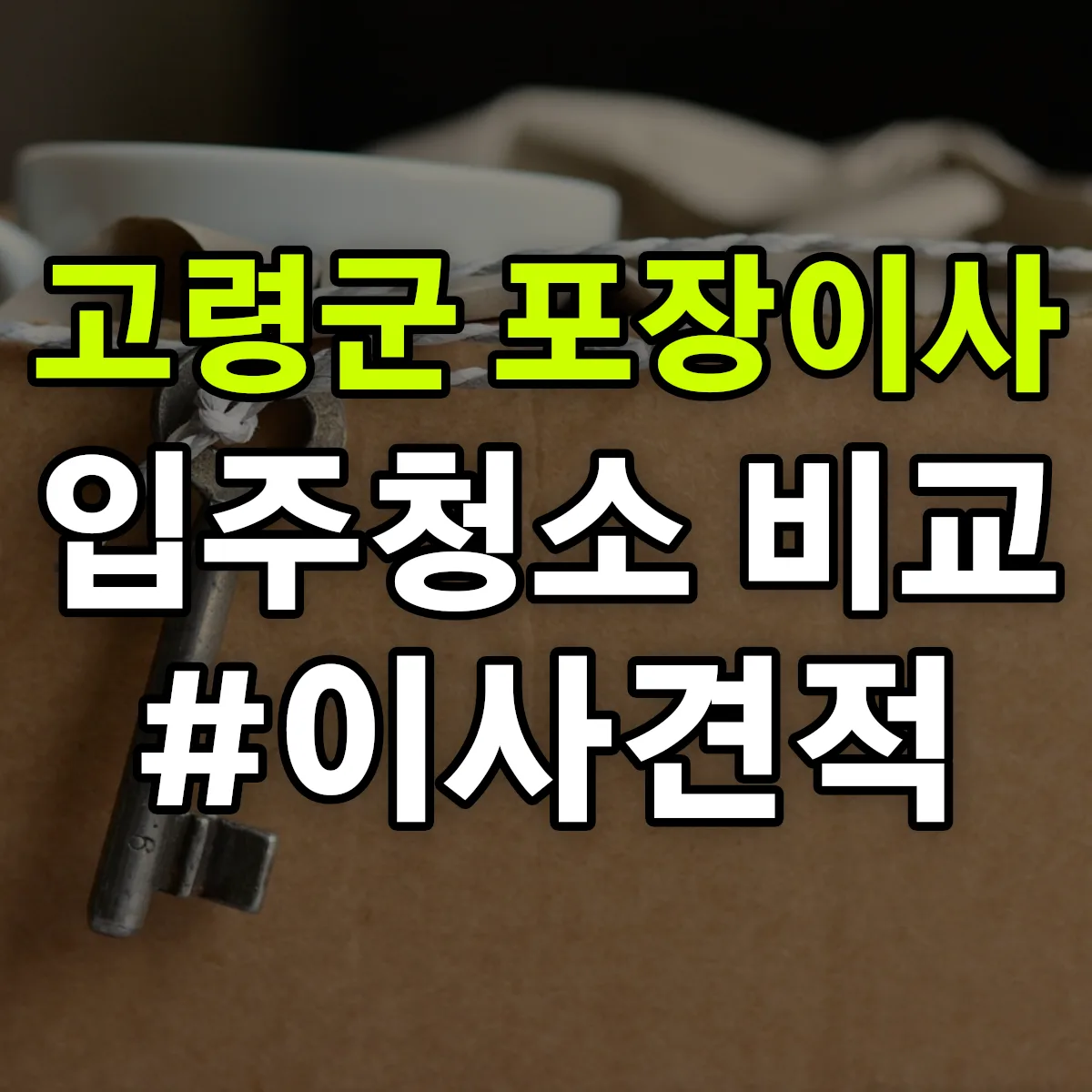 경상북도 고령군 포장이사·입주청소 비교견적 안내