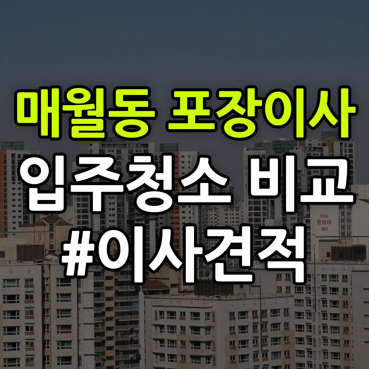 광주광역시 서구 매월동 포장이사·입주청소 비교견적 안내