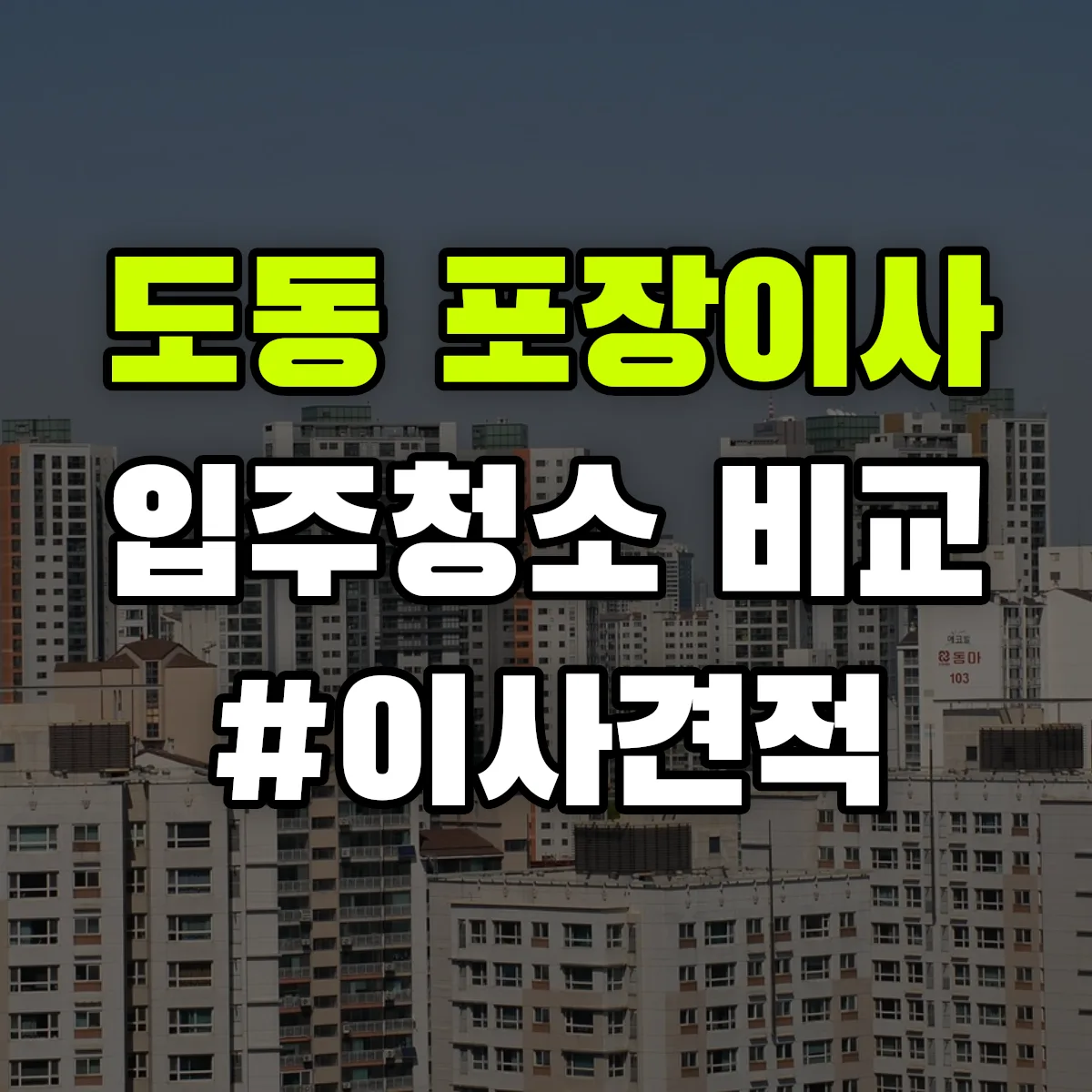 대구광역시 동구 도동 포장이사·입주청소 비교견적 안내