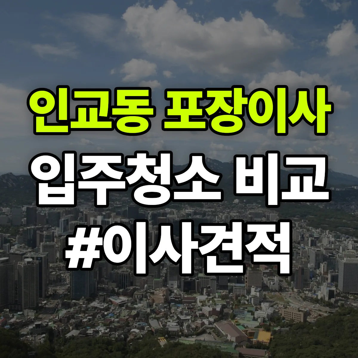 대구광역시 중구 인교동 포장이사·입주청소 비교견적 안내