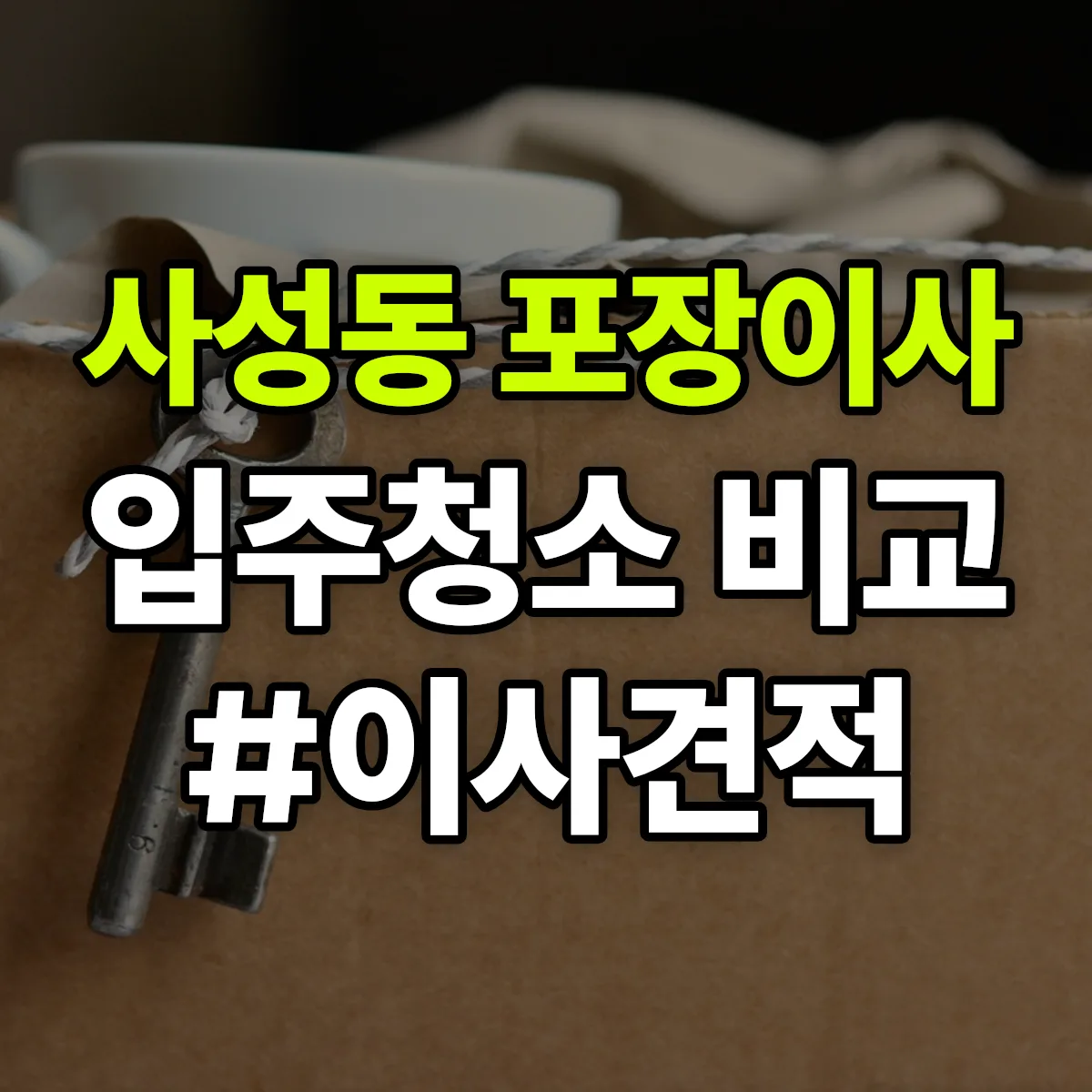 대전광역시 동구 사성동 포장이사·입주청소 비교견적 안내