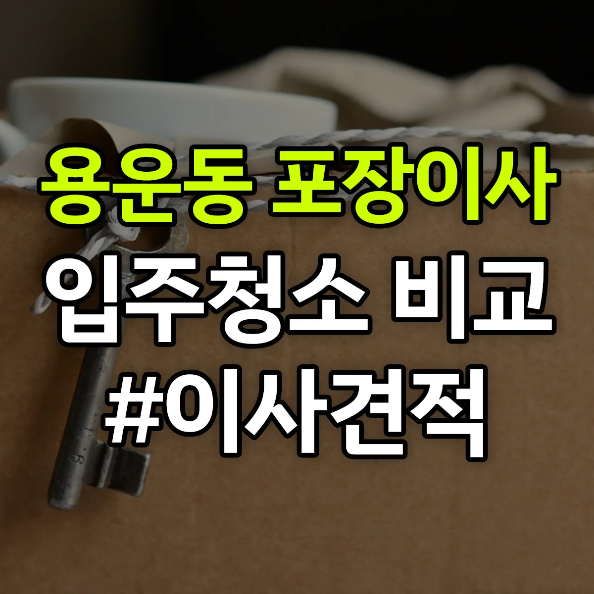 대전광역시 동구 용운동 포장이사·입주청소 비교견적 안내