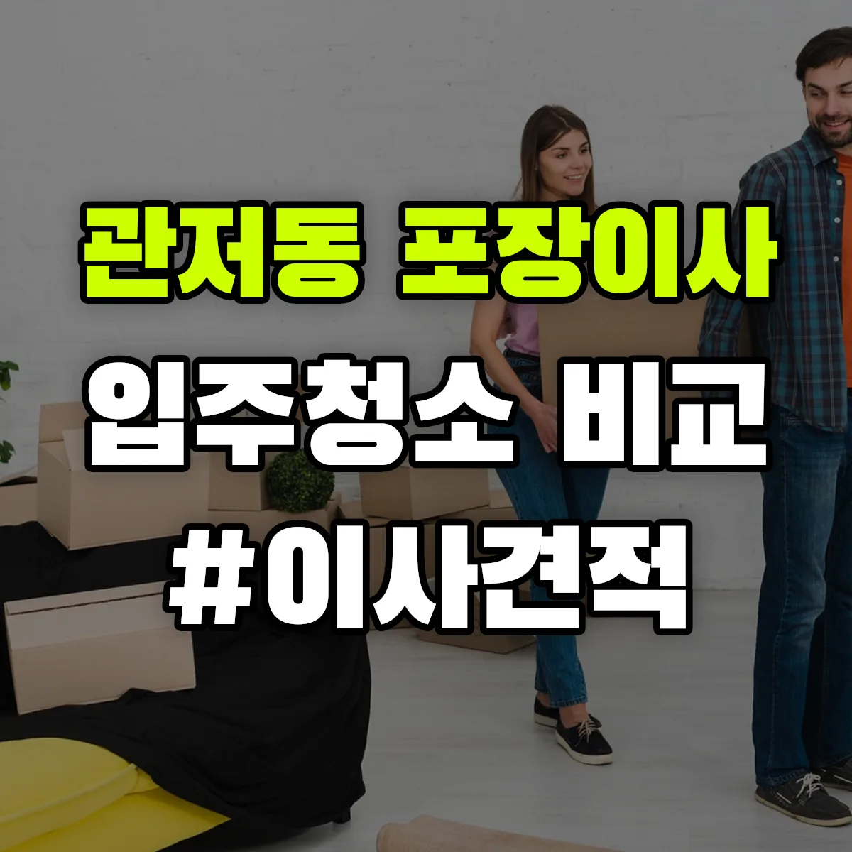 대전광역시 서구 관저동 포장이사·입주청소 비교견적 안내