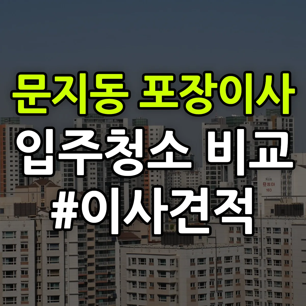 대전광역시 유성구 문지동 포장이사·입주청소 비교견적 안내