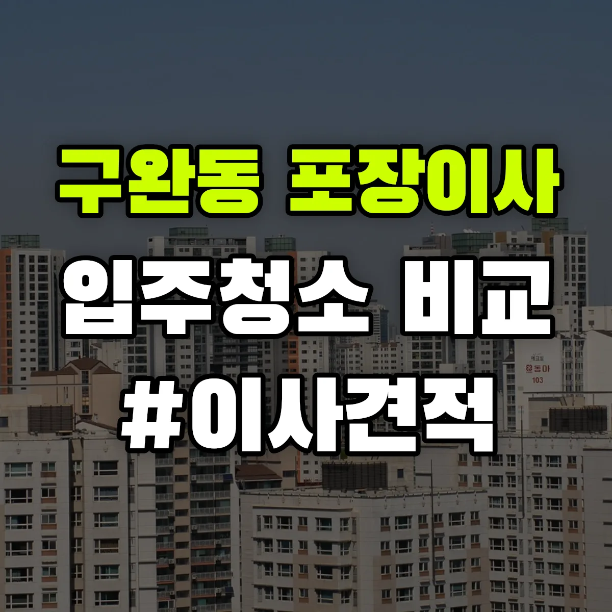대전광역시 중구 구완동 포장이사·입주청소 비교견적 안내