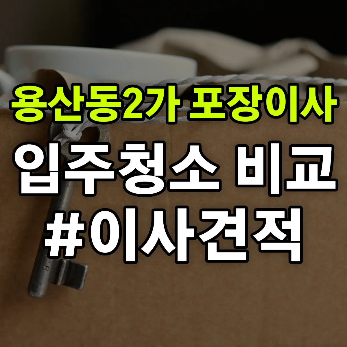 서울특별시 용산구 용산동2가 포장이사·입주청소 비교견적 안내