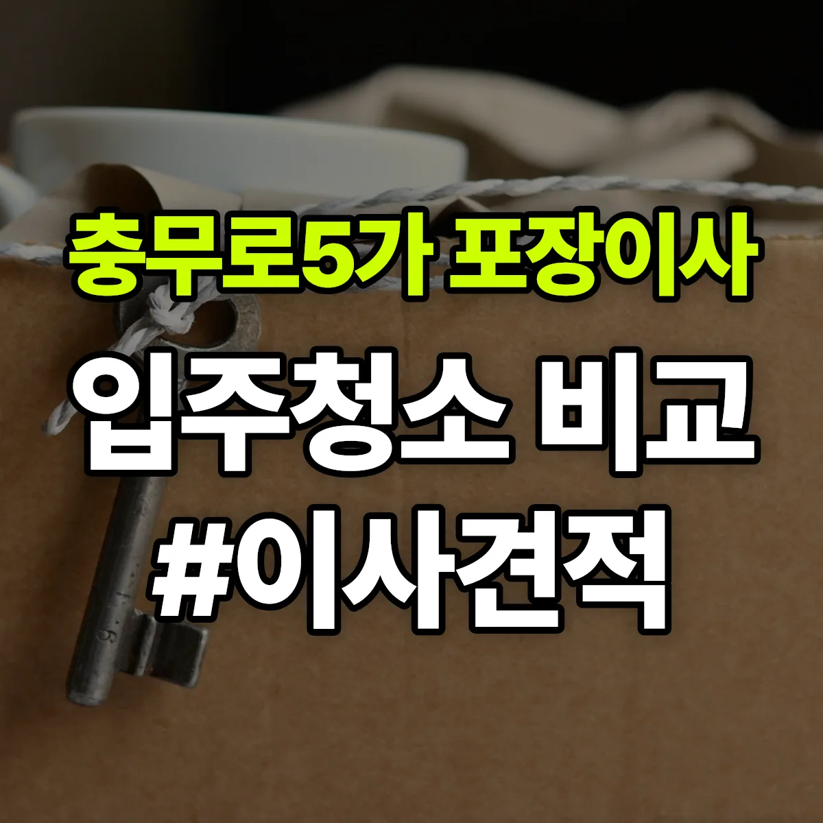 서울특별시 중구 충무로5가 포장이사·입주청소 비교견적 안내