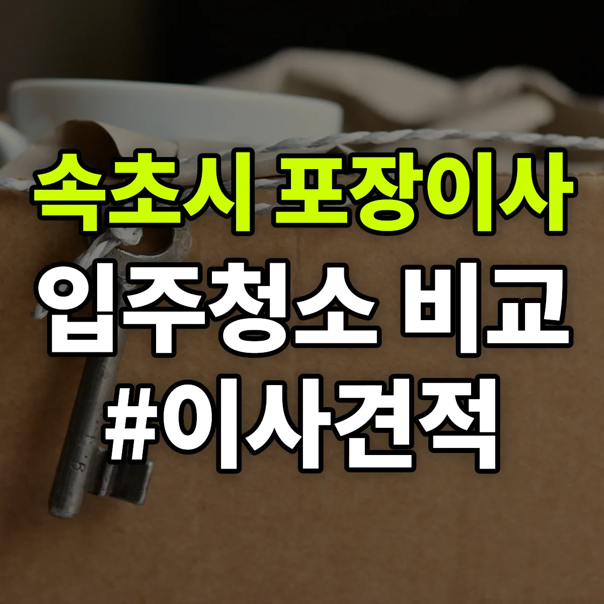 강원특별자치도 속초시 포장이사·입주청소 비교견적 안내